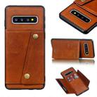 Leather Protective Case For Galaxy S10(Brown) - 1