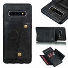 Leather Protective Case For Galaxy S10 Plus(Black) - 1