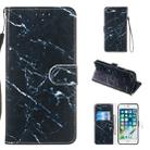 Leather Protective Case For iPhone 8 Plus & 7 Plus(Black Marble) - 1