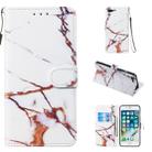 Leather Protective Case For iPhone 8 Plus & 7 Plus(White Gold Marble) - 1