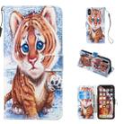 For iPhone X / XS Leather Protective Case(Tiger) - 1