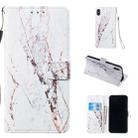 For iPhone XS Max Leather Protective Case(White Marble) - 1