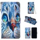 For iPhone XS Max Leather Protective Case(Blue Cat) - 1