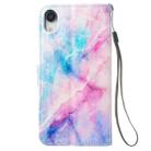 For iPhone XR Leather Protective Case(Blue Pink Marble) - 3