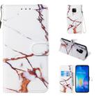 Leather Protective Case For Huawei Mate 20(White Gold Marble) - 1