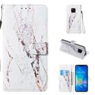 Leather Protective Case For Huawei Mate 20 Pro(White Marble) - 1