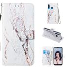 Leather Protective Case For Huawei P30 Lite(White Marble) - 1