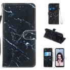 Leather Protective Case For Huawei P30 Lite(Black Marble) - 1