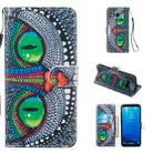 Leather Protective Case For Galaxy S8(Green Eyes) - 1