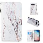 Leather Protective Case For Galaxy S10(White Marble) - 1