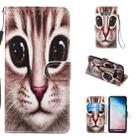 Leather Protective Case For Galaxy S10e(Coffee Cat) - 1