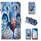 Leather Protective Case For Galaxy S10e(Blue Cat) - 1