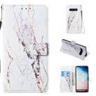 Leather Protective Case For Galaxy S10 Plus(White Marble) - 1