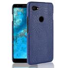 Shockproof Crocodile Texture PC + PU Case for Google Pixel 3 lite (Blue) - 1