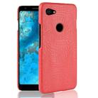 Shockproof Crocodile Texture PC + PU Case for Google Pixel 3 lite (Red) - 1