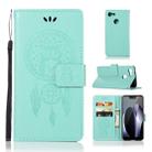 Wind Chime Owl Embossing Pattern Horizontal Flip Leather Case for Google Pixel 3 XL, with Holder & Card Slots & Wallet (Green) - 1