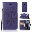 Wind Chime Owl Embossing Pattern Horizontal Flip Leather Case for Google Pixel 3 XL, with Holder & Card Slots & Wallet (Purple) - 1