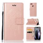 Wind Chime Owl Embossing Pattern Horizontal Flip Leather Case for Google Pixel 3 XL, with Holder & Card Slots & Wallet (Rose Gold) - 1