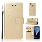 Wind Chime Owl Embossing Pattern Horizontal Flip Leather Case for Google Pixel 3, with Holder & Card Slots & Wallet (Gold) - 1