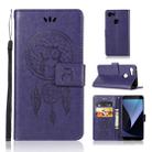 Wind Chime Owl Embossing Pattern Horizontal Flip Leather Case for Google Pixel 3, with Holder & Card Slots & Wallet (Purple) - 1