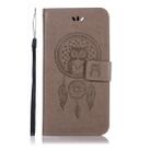 Wind Chime Owl Embossing Pattern Horizontal Flip Leather Case for Google Pixel 3a XL, with Holder & Card Slots & Wallet(Grey) - 2