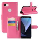 Litchi Texture Horizontal Flip Leather Case for Google Pixel 3, with Wallet & Holder & Card Slots (Magenta) - 1