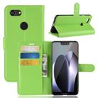 Litchi Texture Horizontal Flip Leather Case for Google Pixel 3 XL, with Wallet & Holder & Card Slots (Green) - 1