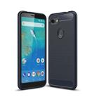 Brushed Texture Carbon Fiber Shockproof TPU Case for Google Pixel 3XL Lite(Navy Blue) - 1