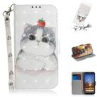 3D Painting Cute Cat Pattern Coloured Drawing Horizontal Flip Leather Case for Google Pixel 3a XL, with Holder & Card Slots & Wallet - 1