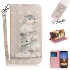 3D Painting Three Squirrels Pattern Coloured Drawing Horizontal Flip Leather Case for Google Pixel 3a XL, with Holder & Card Slots & Wallet - 1