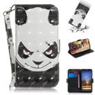3D Painting Angry Bear Pattern Coloured Drawing Horizontal Flip Leather Case for Google Pixel 3a, with Holder & Card Slots & Wallet - 1