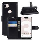 Litchi Texture Horizontal Flip Leather Case for Google Pixel 3a XL/google Pixel 3a XL , with Wallet & Holder & Card Slots(Black) - 1