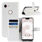 Litchi Texture Horizontal Flip Leather Case for Google Pixel 3a XL/google Pixel 3a XL, with Wallet & Holder & Card Slots(White) - 1