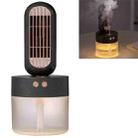 V8 Multifunctional Humidifier Fan Mini Desktop USB Charging Spray Electric Fan (Black) - 1