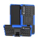 Tire Texture TPU+PC Shockproof Case for Huawei P30, with Holder (Blue) - 1