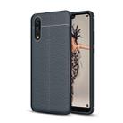 For Huawei  P20 Litchi Texture Soft TPU Protective Back Cover Case(Navy Blue) - 1