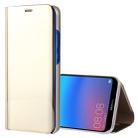 For Huawei P20 Lite Electroplating Mirror Horizontal Flip Leather Case with Holder (Gold) - 1