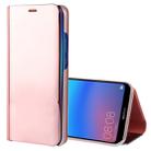 For Huawei P20 Lite Electroplating Mirror Horizontal Flip Leather Case with Holder (Rose Gold) - 1