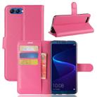 For Huawei  Honor View 10 Litchi Texture Horizontal Flip Leather Case with Holder & Card Slots & Wallet(Magenta) - 1