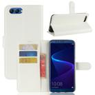 For Huawei  Honor View 10 Litchi Texture Horizontal Flip Leather Case with Holder & Card Slots & Wallet(White) - 1
