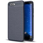 For Huawei Honor View 10 Litchi Texture Soft TPU Anti-skip Protective Cover Back Case(Navy Blue) - 1