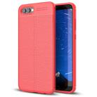 For Huawei Honor View 10 Litchi Texture Soft TPU Anti-skip Protective Cover Back Case(Red) - 1