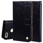 For Huawei P9 lite Mini Business Style Oil Wax Texture Horizontal Flip Leather Case with Holder & Card Slots & Wallet(Black) - 1