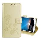 For Huawei Mate 10 Lite Rose Embossed Horizontal Flip Environmental PU Leather Case with Holder & Card Slots & Wallet (Gold) - 1