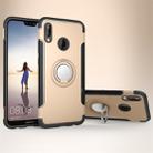 For Huawei P20 Lite Magnetic 360 Degree Rotation Ring Armor Protective Case Back Cover Case(Gold) - 1