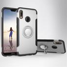 For Huawei P20 Lite Magnetic 360 Degree Rotation Ring Armor Protective Case Back Cover Case(Silver) - 1