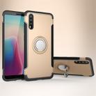 For Huawei P20 Magnetic 360 Degree Rotation Ring Armor Protective Case Back Cover Case(Gold) - 1