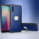 For Huawei P20 Magnetic 360 Degree Rotation Ring Armor Protective Case Back Cover Case(Blue) - 1