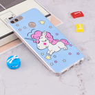For Huawei Enjoy 7S /  P Smart Noctilucent Blue Horse Pattern TPU Soft Case - 1
