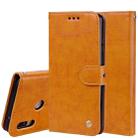 For Huawei P20 Lite Business Style Oil Wax Texture Horizontal Flip Leather Case with Holder & Card Slots & Wallet(Brown) - 1